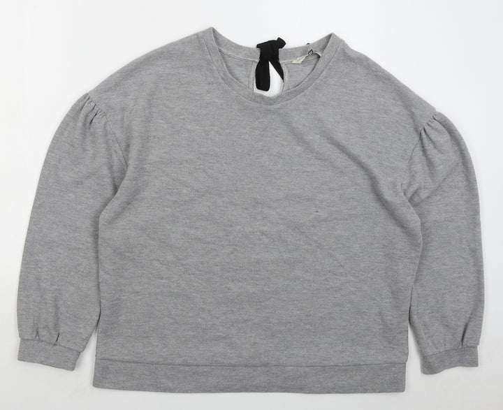 F&F Womens Grey Polyester Pullover Sweatshirt Size 16 Pullover
