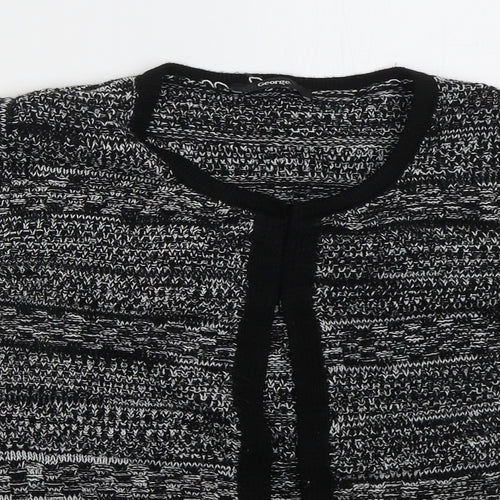 George Womens Grey Round Neck  Acrylic Cardigan Jumper Size L