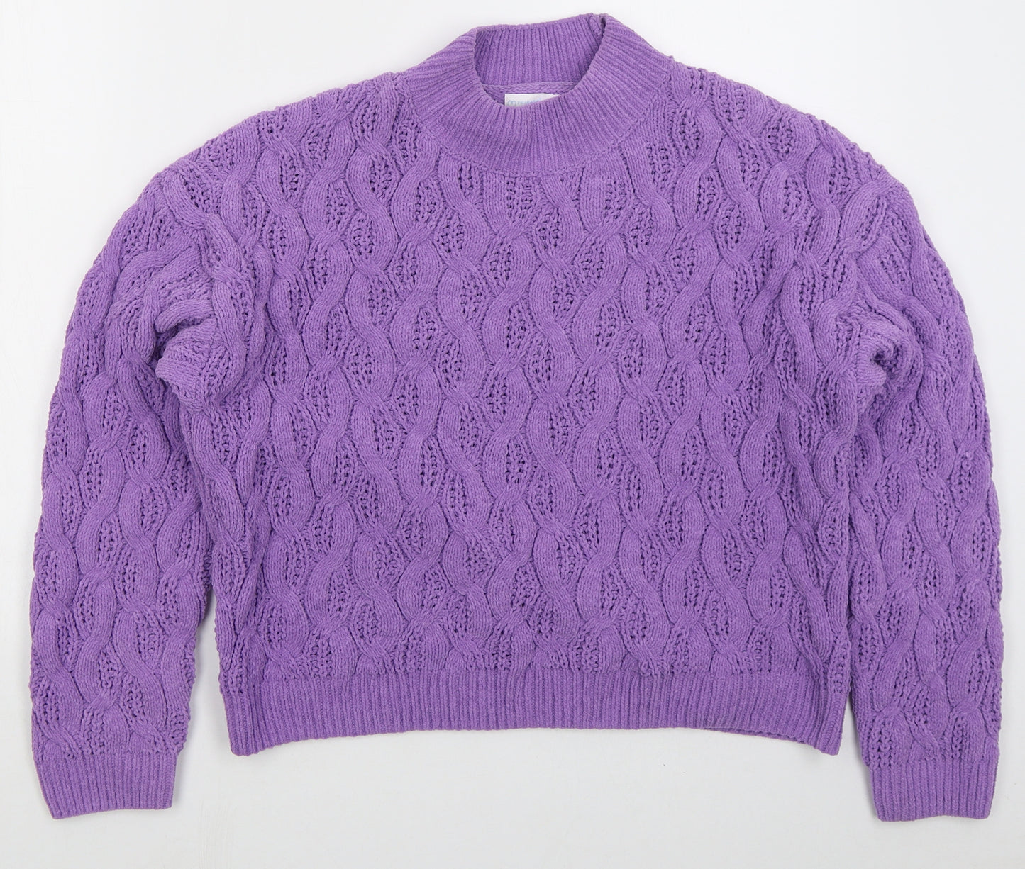 Primark Womens Purple Crew Neck  Polyester Pullover Jumper Size 14