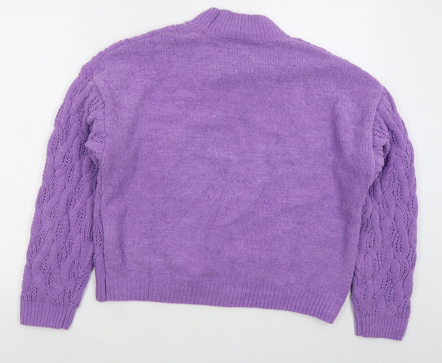 Primark Womens Purple Crew Neck  Polyester Pullover Jumper Size 14