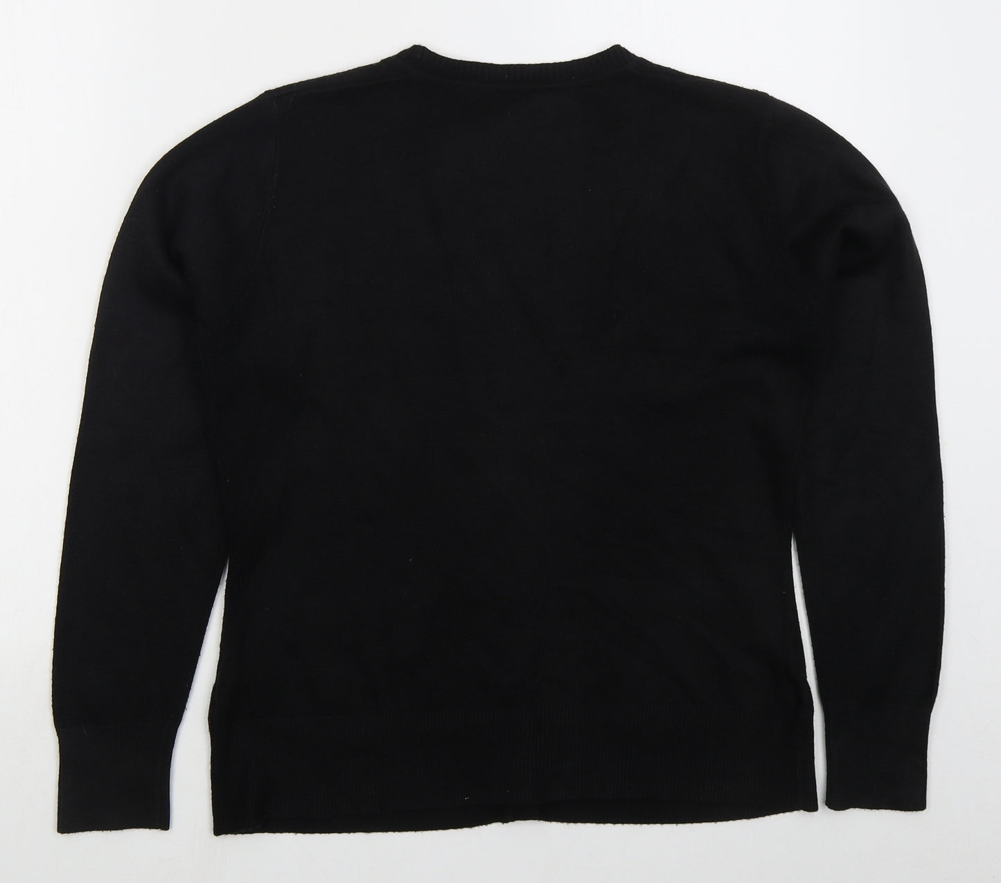 Atmosphere Womens Black V-Neck  Acrylic Cardigan Jumper Size 14