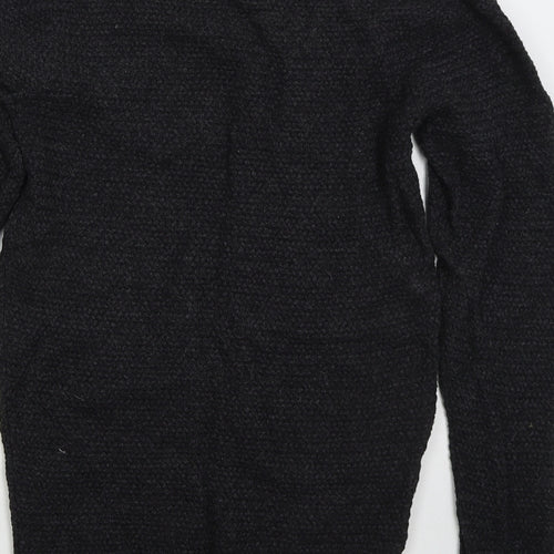 Easy Mens Grey Crew Neck  Cotton Pullover Jumper Size M