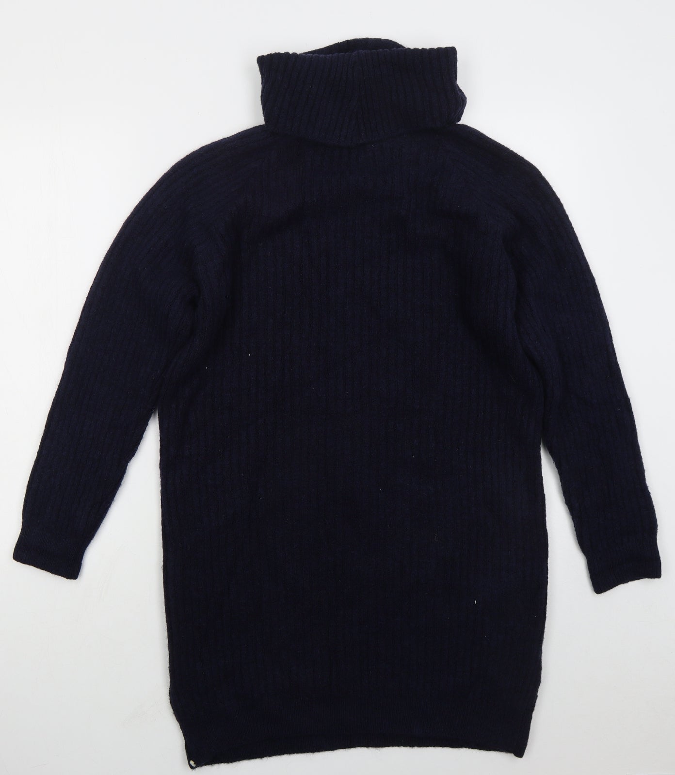 TU Womens Blue  Acrylic Jumper Dress  Size 16  Roll Neck Pullover