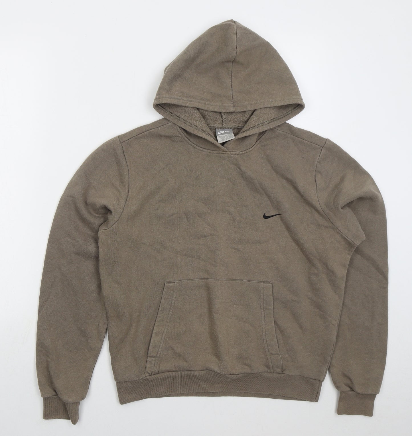Nike Womens Brown  Cotton Pullover Hoodie Size 14  Pullover
