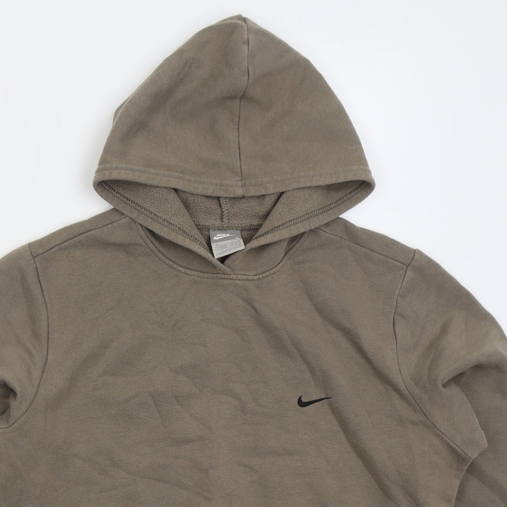 Nike Womens Brown  Cotton Pullover Hoodie Size 14  Pullover