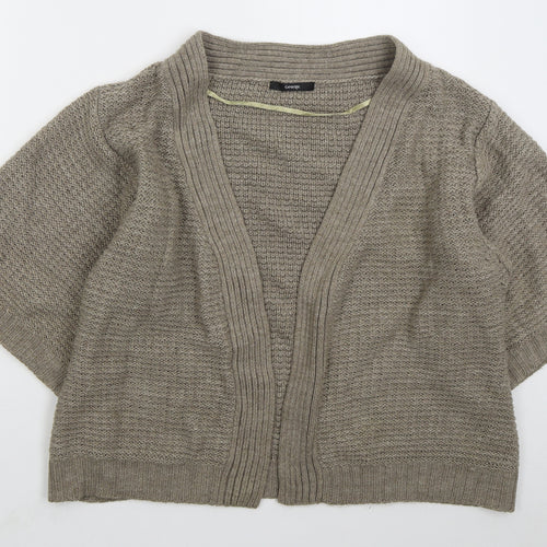 George Womens Brown V-Neck  Acrylic Cardigan Jumper Size 12