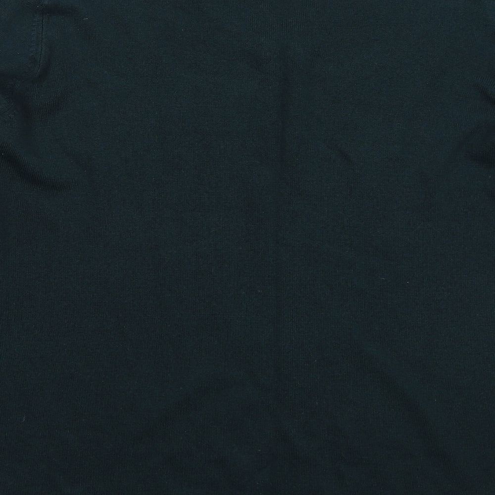 Marks and Spencer Mens Green V-Neck  Acrylic Pullover Jumper Size L