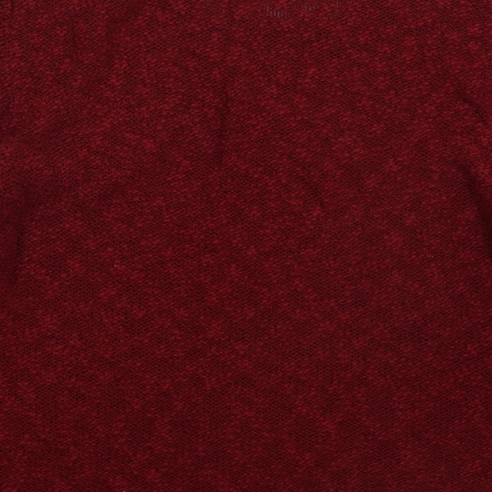 Alex & Co Womens Red Crew Neck  Cotton Pullover Jumper Size 14