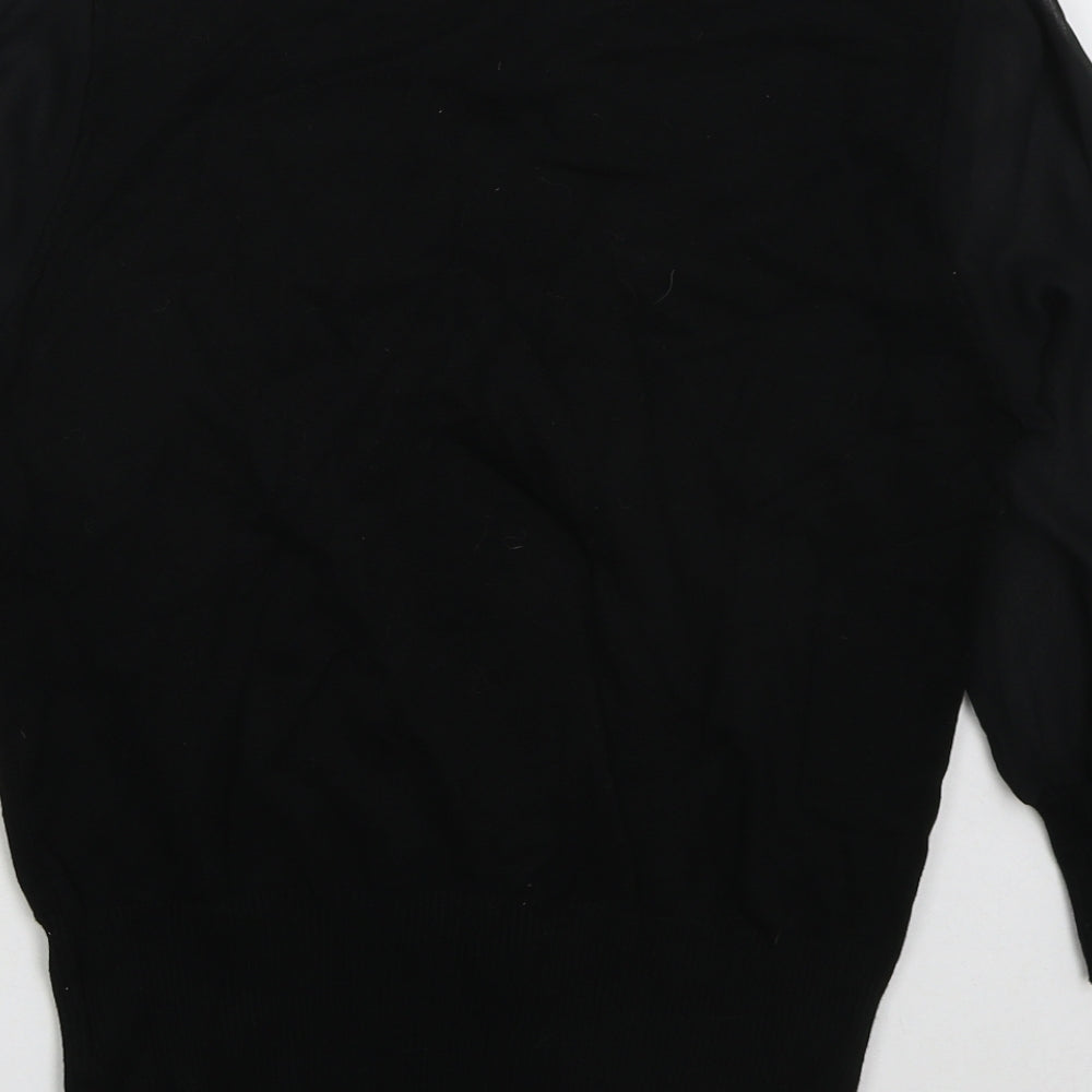Paramour Womens Black Roll Neck  Viscose Pullover Jumper Size M
