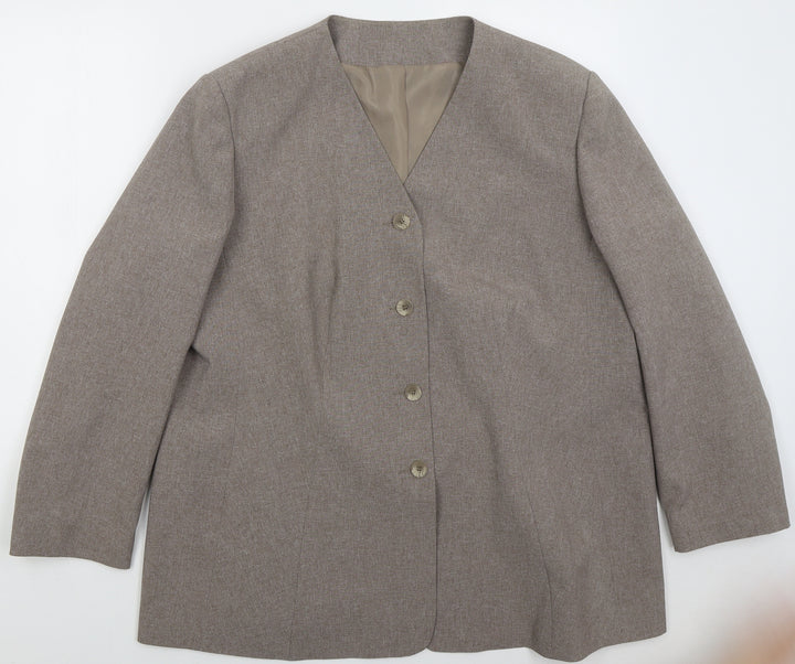 Berkertex Womens Brown   Jacket  Size 14  Button