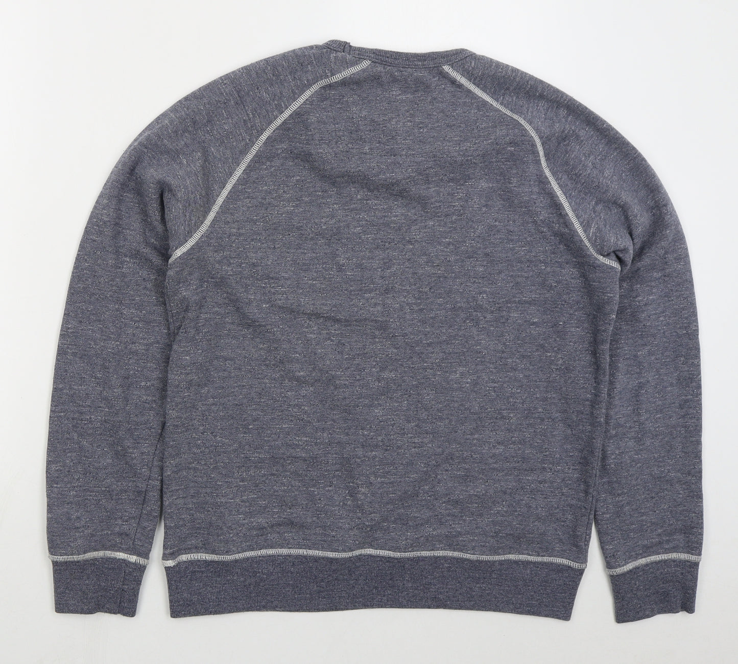 TU Mens Blue  Cotton Pullover Sweatshirt Size M
