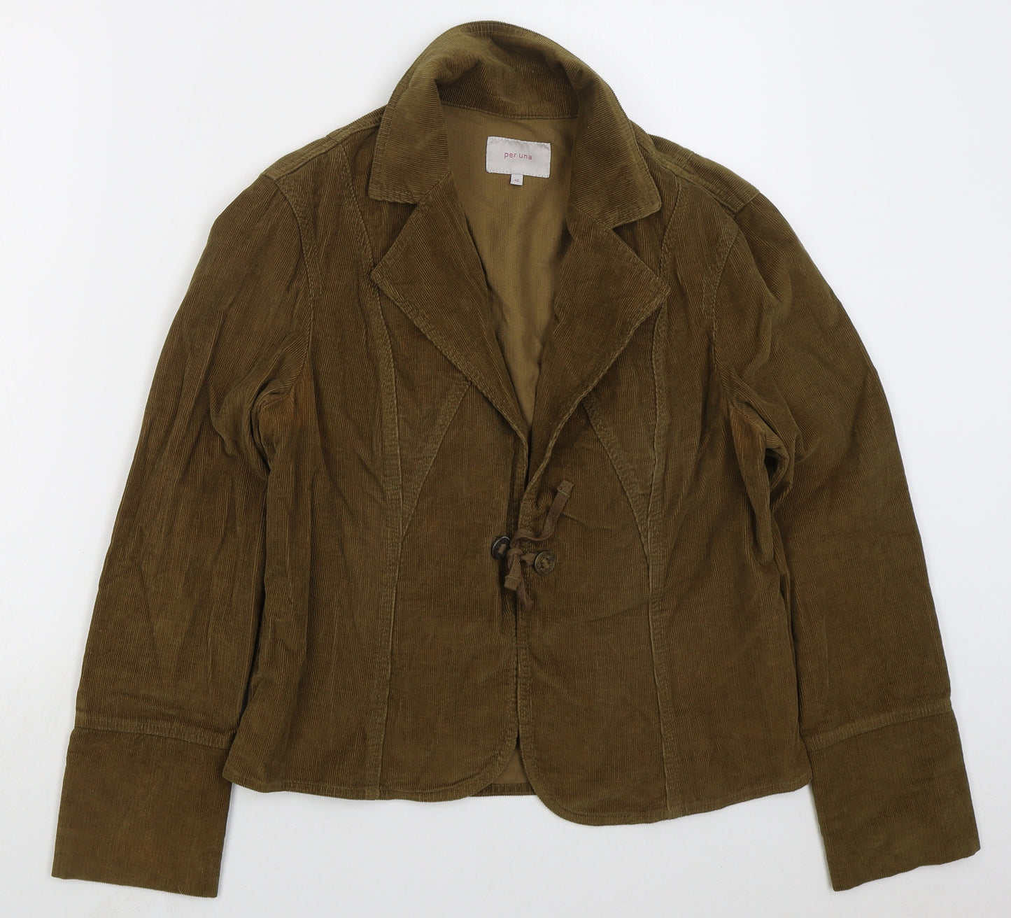 Per Una Womens Brown   Jacket  Size 16  Button