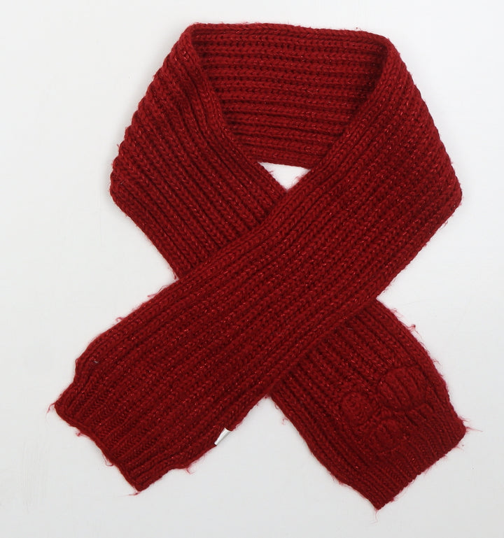 George Girls Red Acrylic Rectangle Scarf Scarves & Wraps One Size