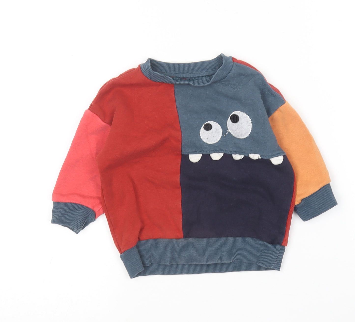 NEXT Boys Multicoloured  Cotton Pullover Jumper Size 9-12 Months