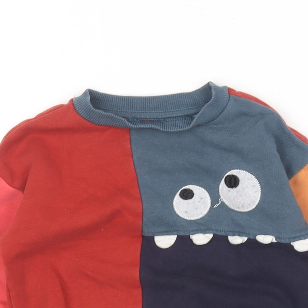 NEXT Boys Multicoloured  Cotton Pullover Jumper Size 9-12 Months