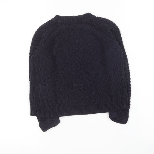 Love Girls Blue Round Neck  Acrylic Pullover Jumper Size 7-8 Years