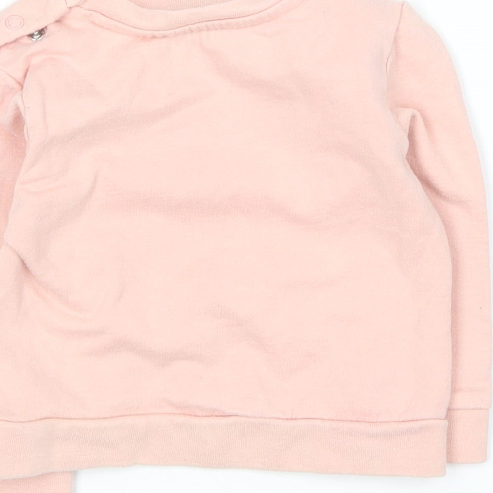 Pep&Co  Baby Pink  Cotton Pullover Jumper Size 6-9 Months