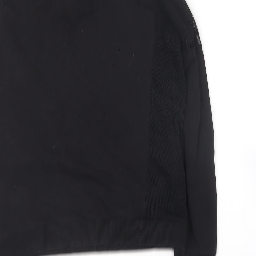 New Look Girls Black Round Neck  Cotton Pullover Jumper Size 12-13 Years