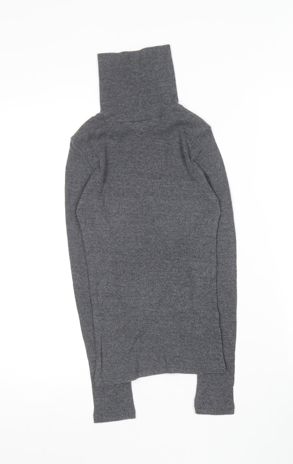 New Look Womens Grey Roll Neck  Polyester Pullover Jumper Size 8