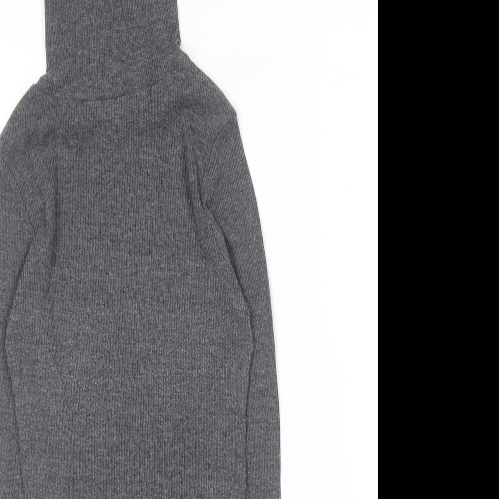 New Look Womens Grey Roll Neck  Polyester Pullover Jumper Size 8