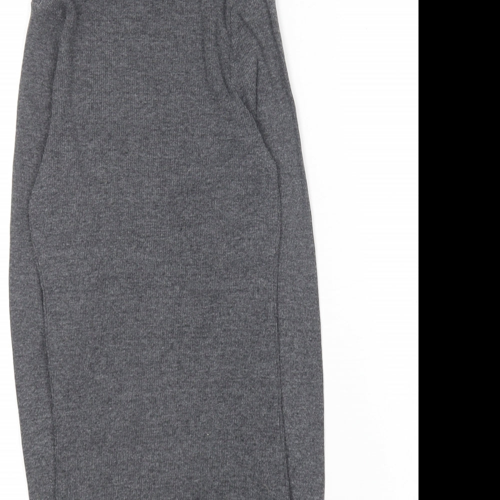 New Look Womens Grey Roll Neck  Polyester Pullover Jumper Size 8