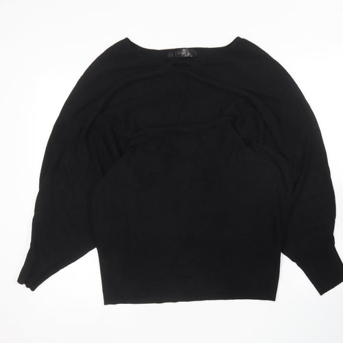 BPC  Womens Black Round Neck  Viscose Pullover Jumper Size XL