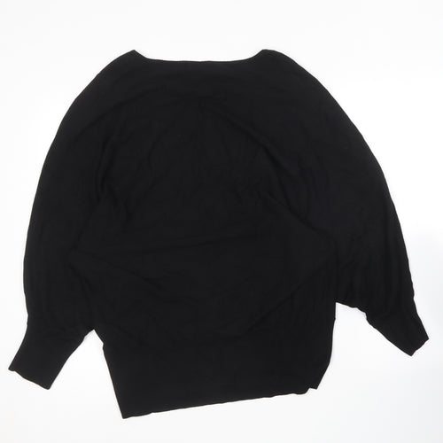 BPC  Womens Black Round Neck  Viscose Pullover Jumper Size XL