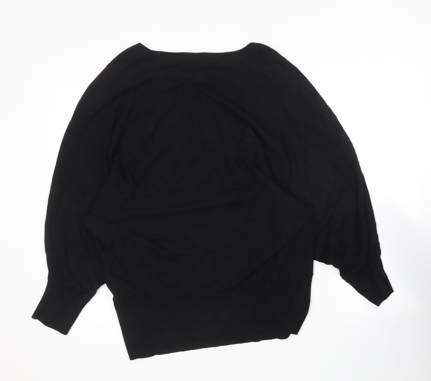 BPC  Womens Black Round Neck  Viscose Pullover Jumper Size XL