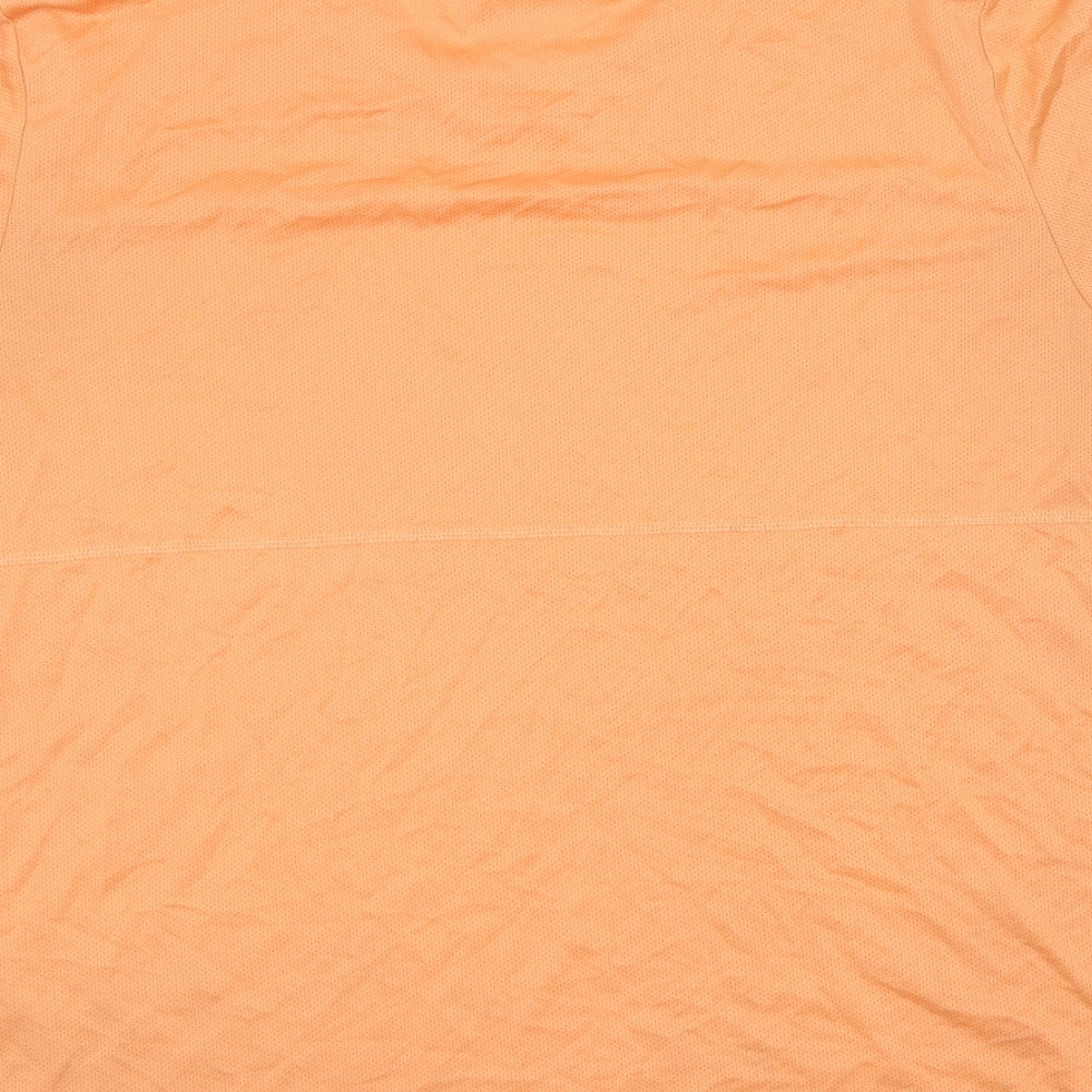 Nike Mens Orange  Polyester Basic T-Shirt Size 2XL Round Neck