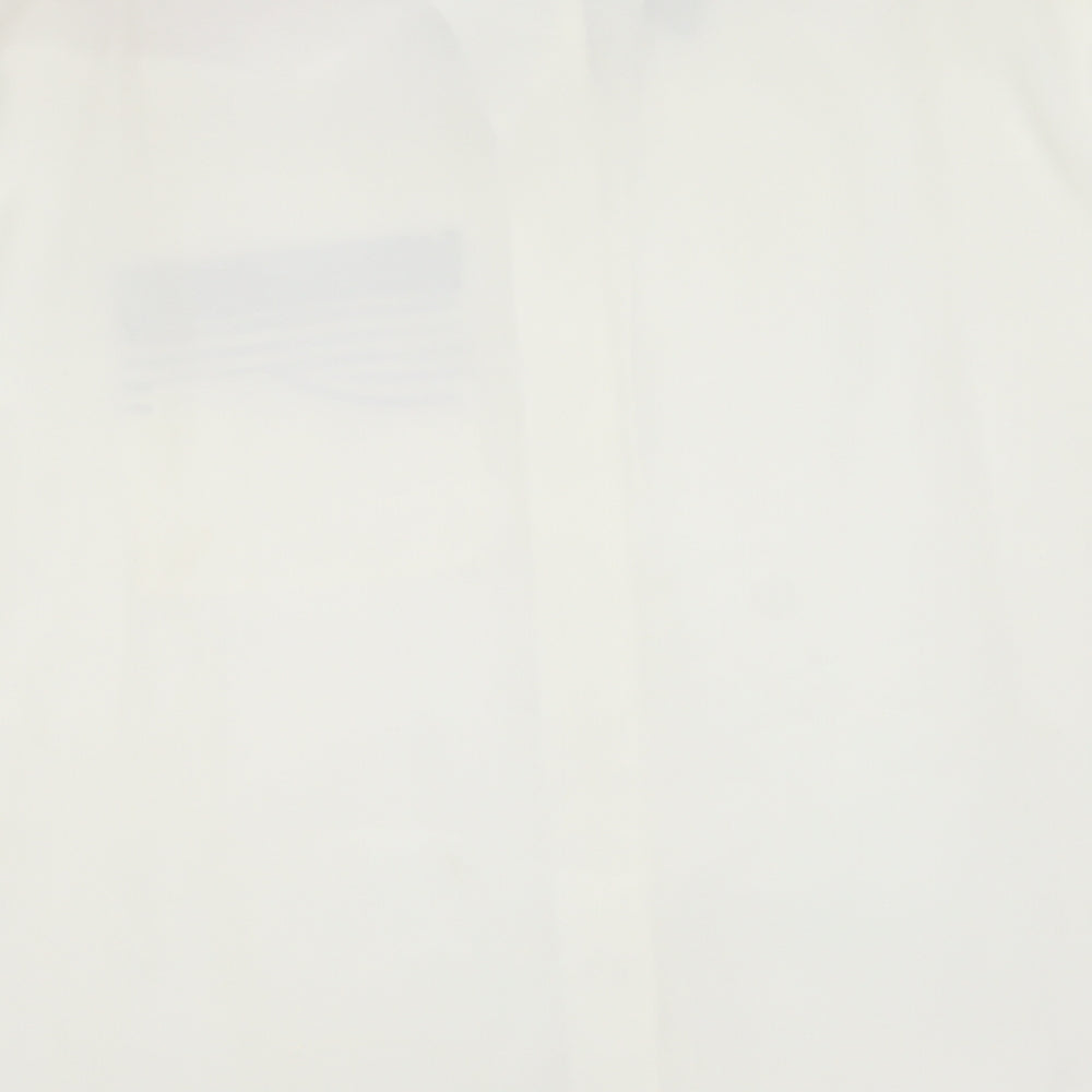 Wallis Womens Ivory  Polyester Basic Button-Up Size 12 Collared