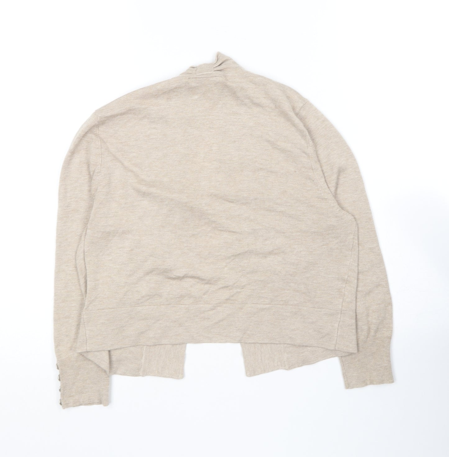 Wallis Womens Beige V-Neck  Viscose Cardigan Jumper Size S