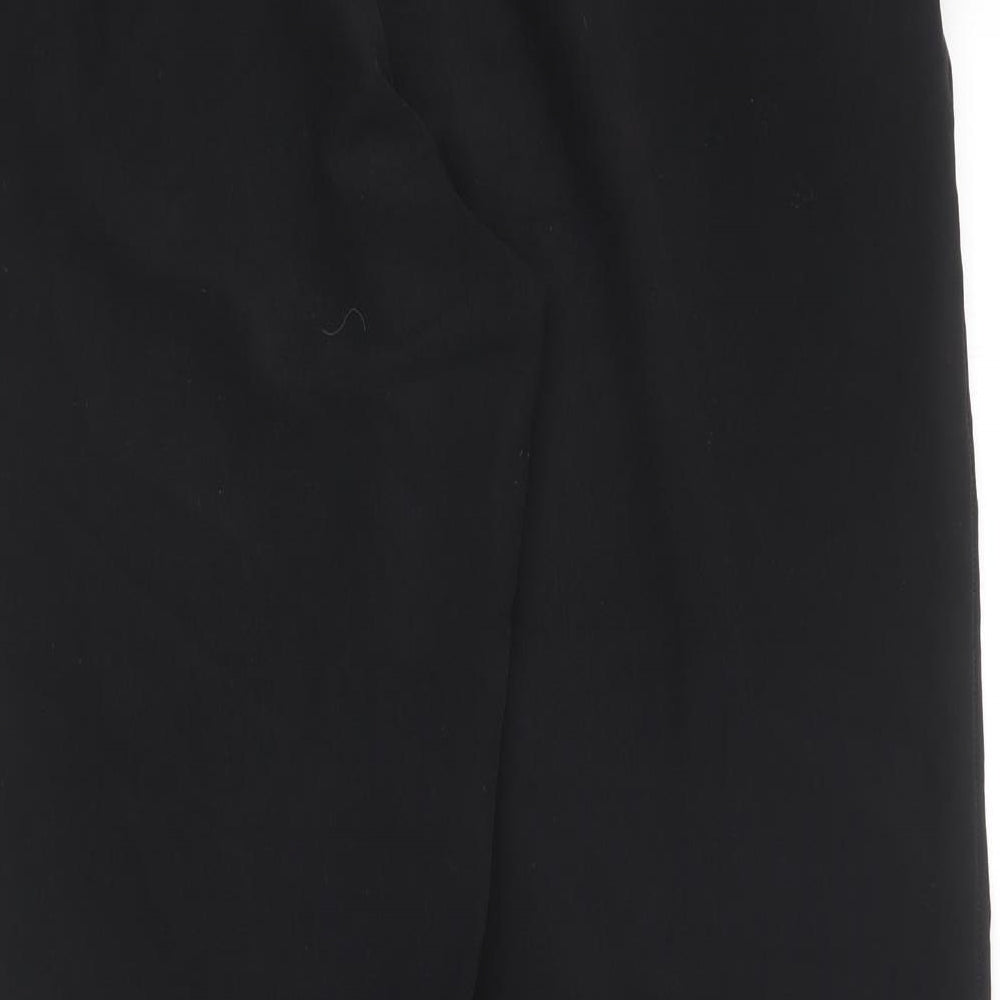 Papaya Womens Black  Cotton Trousers  Size 14 L26 in Regular