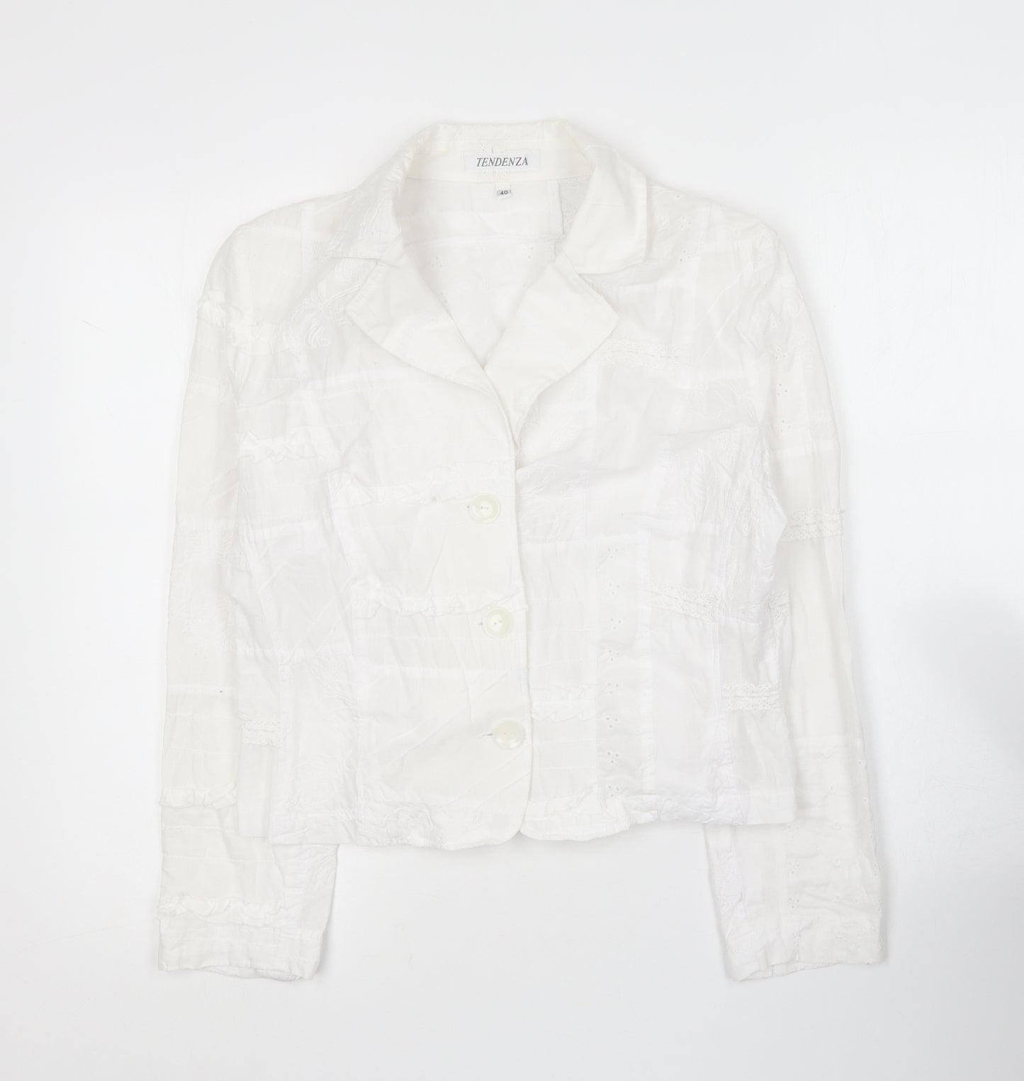 Tendenza Womens White   Jacket  Size 12