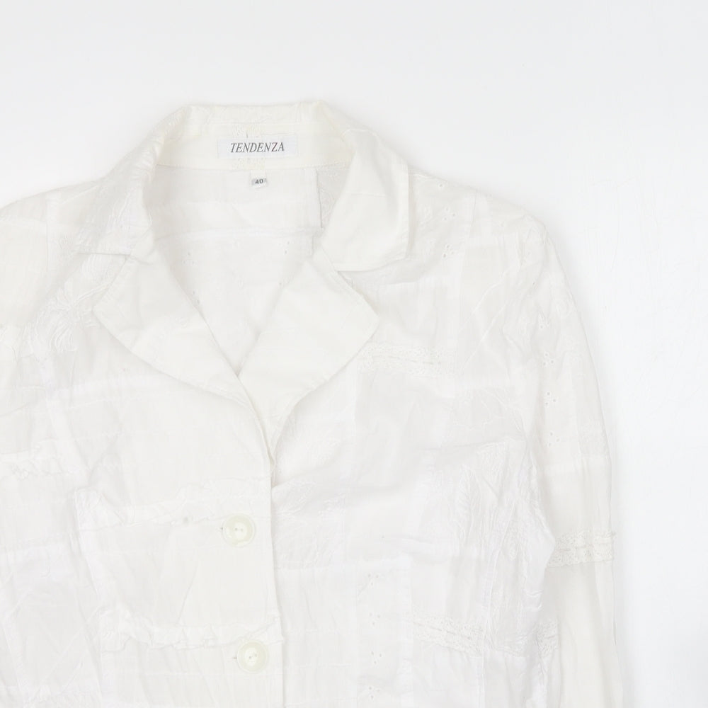 Tendenza Womens White   Jacket  Size 12