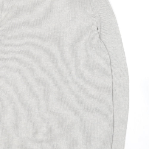 TU Womens Grey V-Neck  Viscose Pullover Jumper Size 14