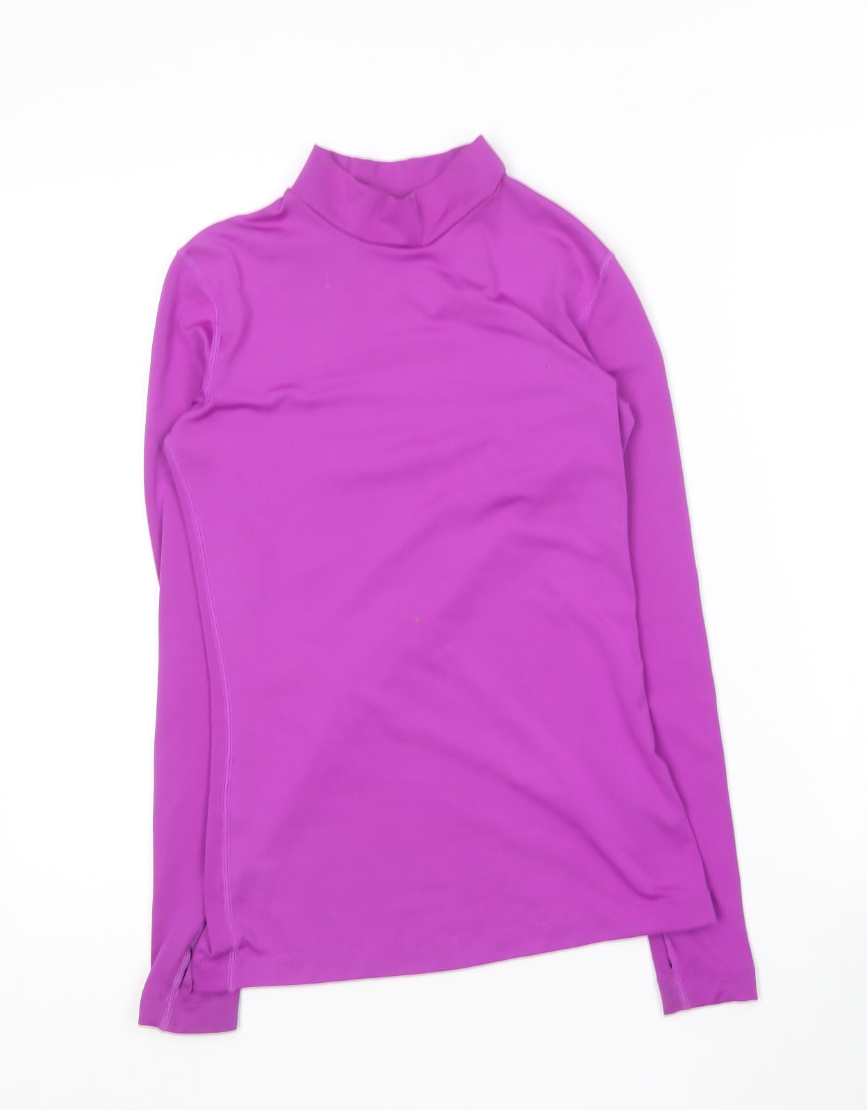 Dunnes Stores Womens Purple  Polyester Basic T-Shirt Size S Crew Neck