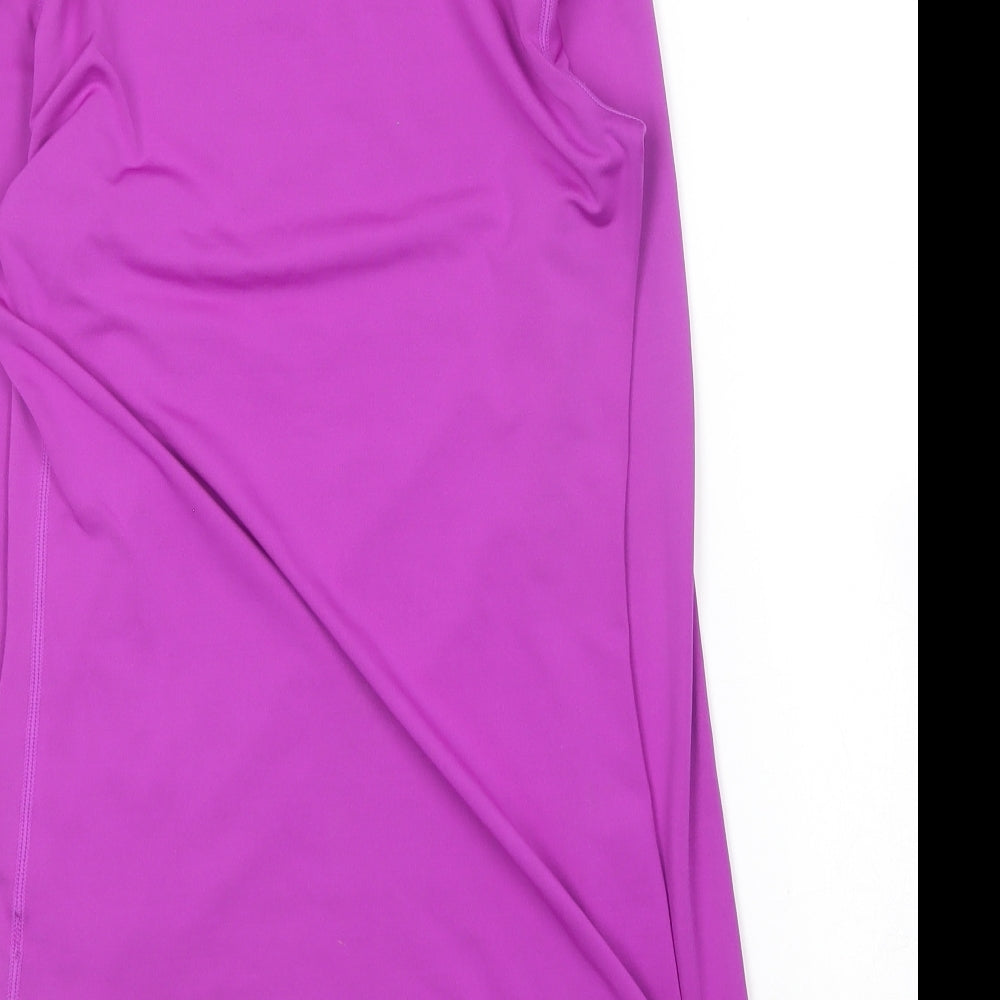 Dunnes Stores Womens Purple  Polyester Basic T-Shirt Size S Crew Neck
