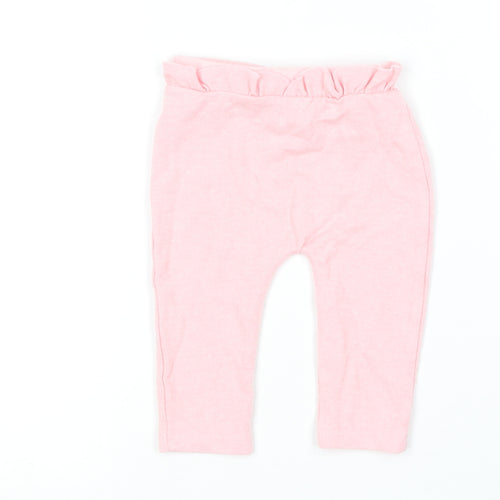 George Girls Pink  Viscose Jogger Leggings Size 3-6 Months