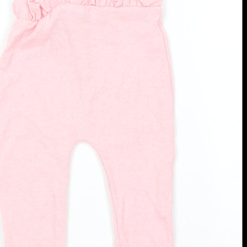 George Girls Pink  Viscose Jogger Leggings Size 3-6 Months