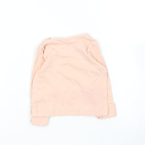 George Baby Orange  Cotton Basic T-Shirt Size 3-6 Months Round Neck