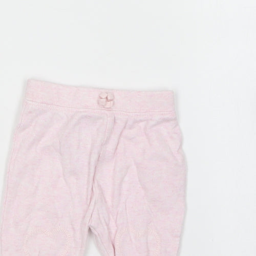 George Girls Pink  Cotton Jogger Leggings Size 0-3 Months