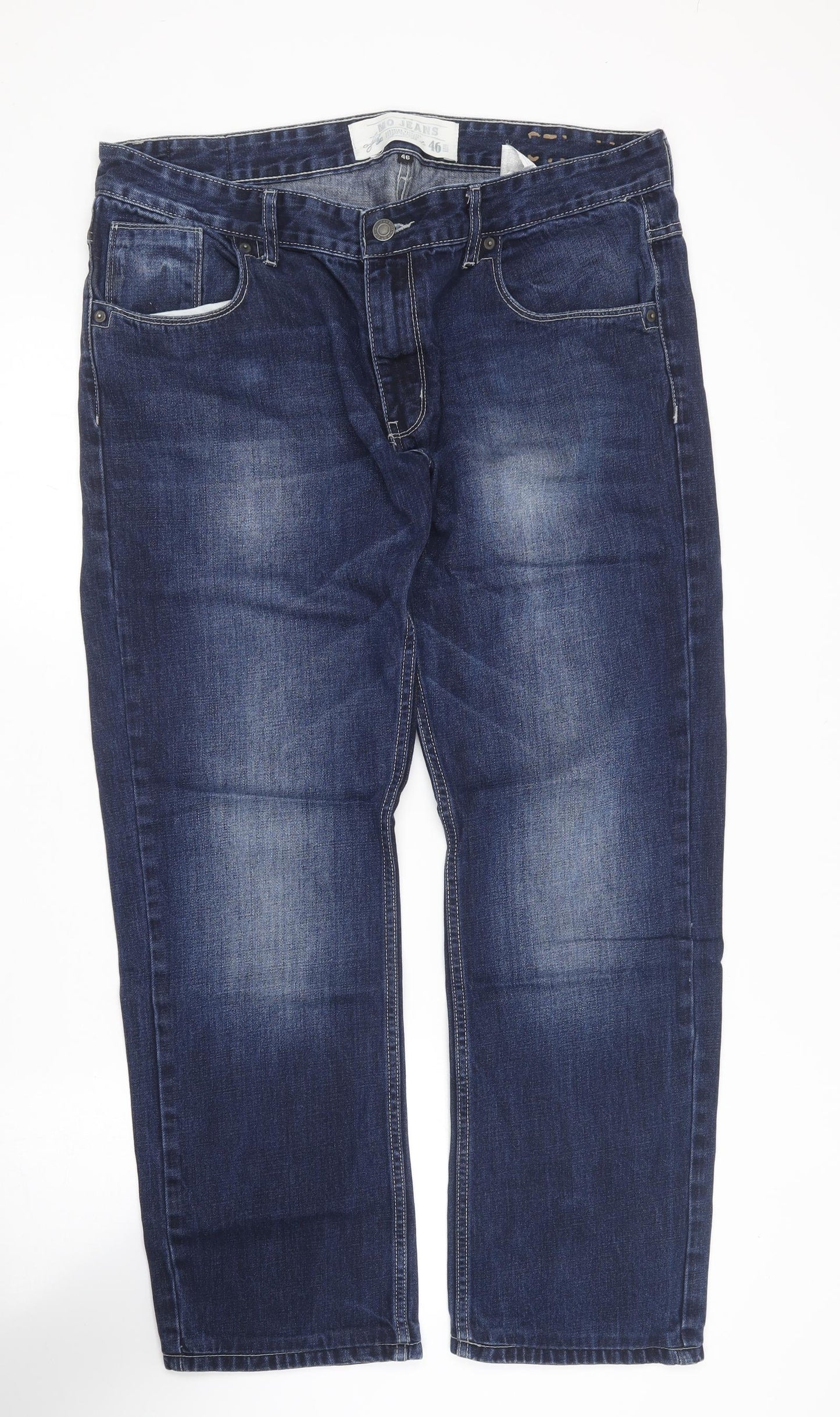 Mo Jeans Womens Blue  Cotton Straight Jeans Size 18 L31 in Regular