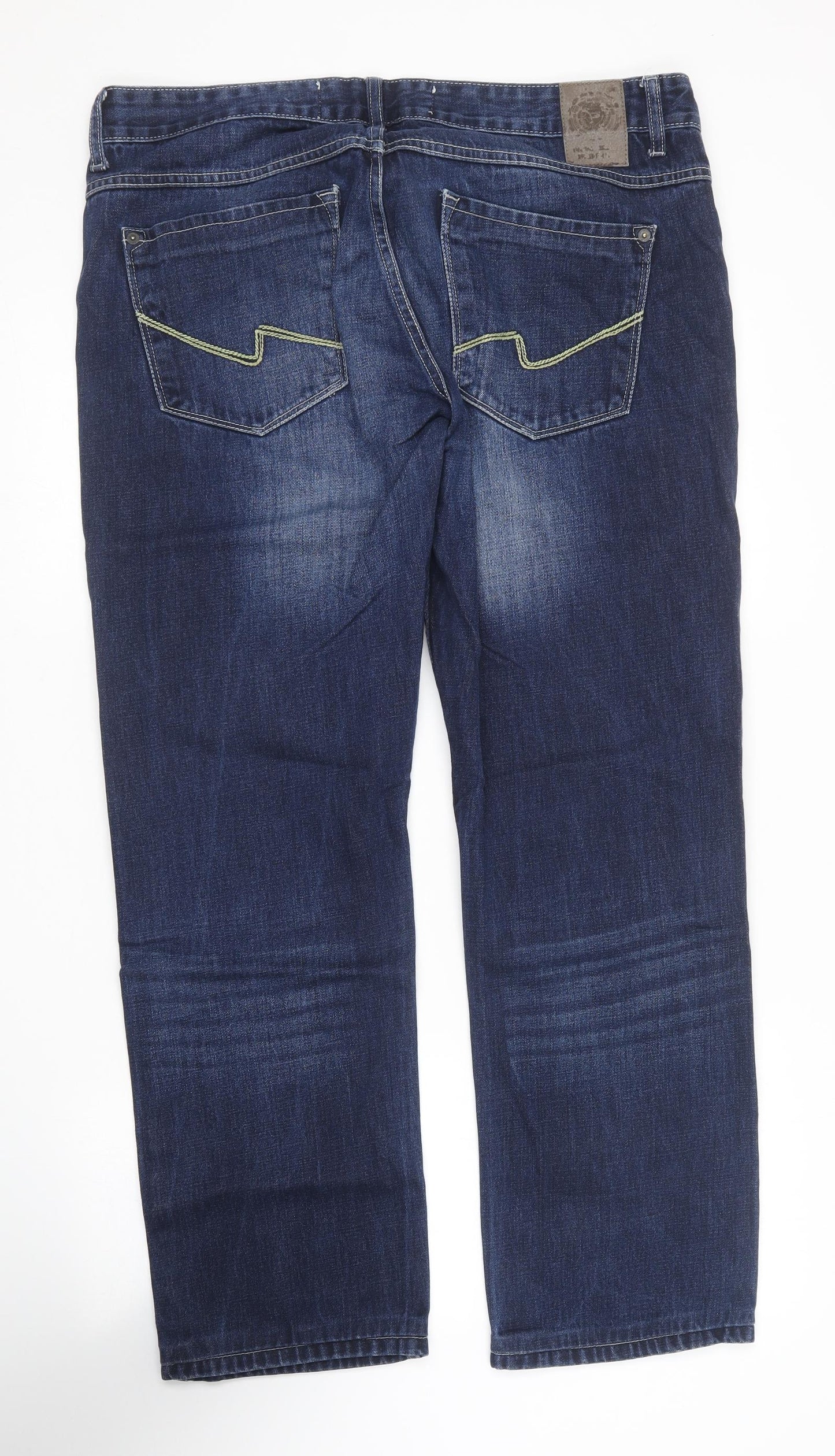 Mo Jeans Womens Blue  Cotton Straight Jeans Size 18 L31 in Regular