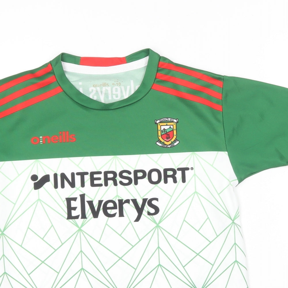 O'Neills  Boys Multicoloured  Polyester Basic T-Shirt Size 9-10 Years Round Neck  - Gaelic football
