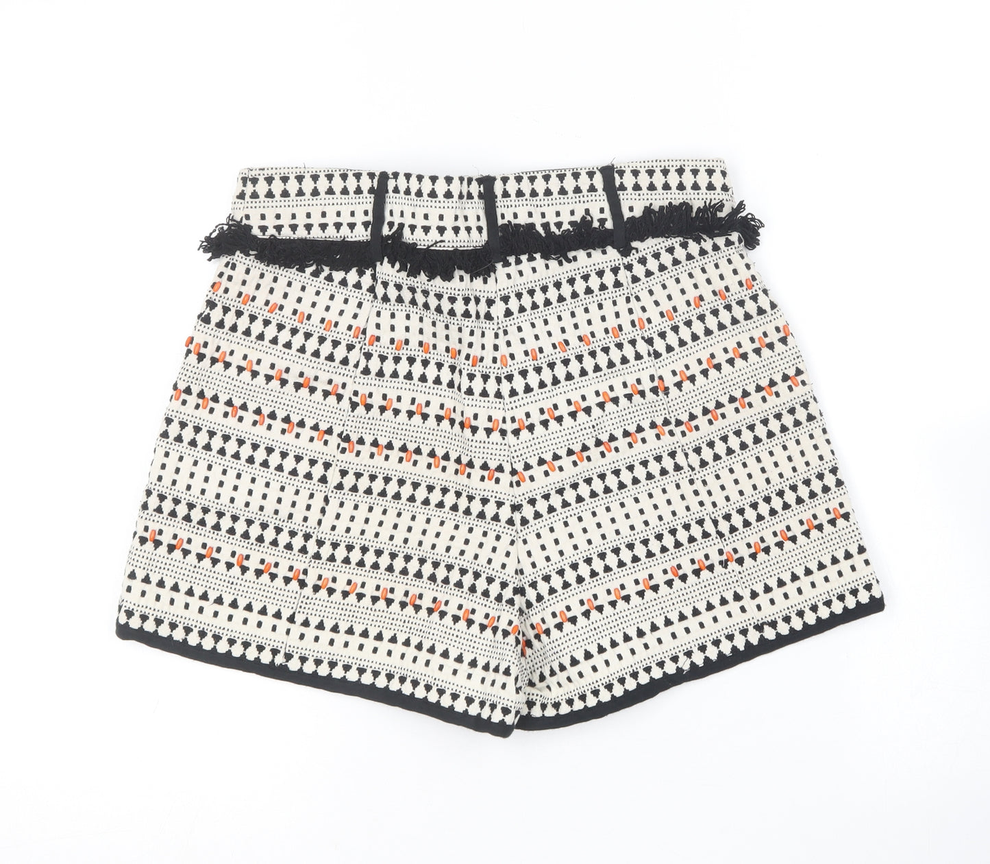 River Island Womens Multicoloured Geometric Polyester Chino Shorts Size 8 L6 in Regular