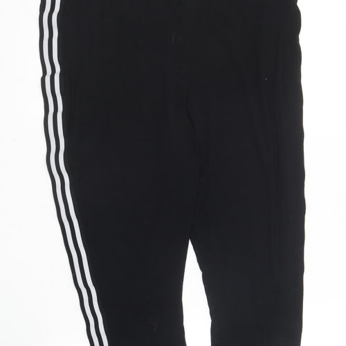Simply Be Womens Black  Viscose Cropped Trousers Size 26 L20 in Regular