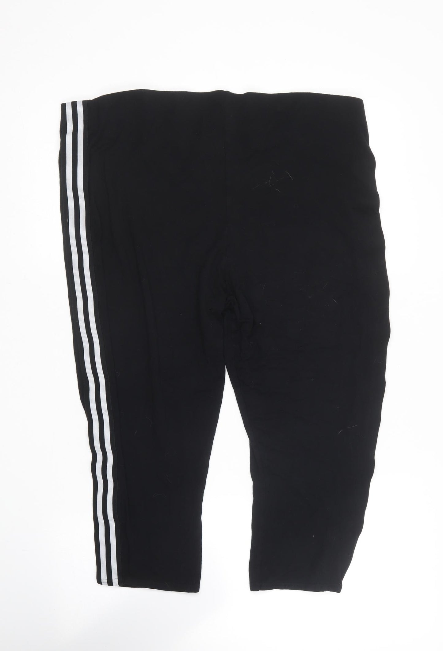 Simply Be Womens Black  Viscose Cropped Trousers Size 26 L20 in Regular
