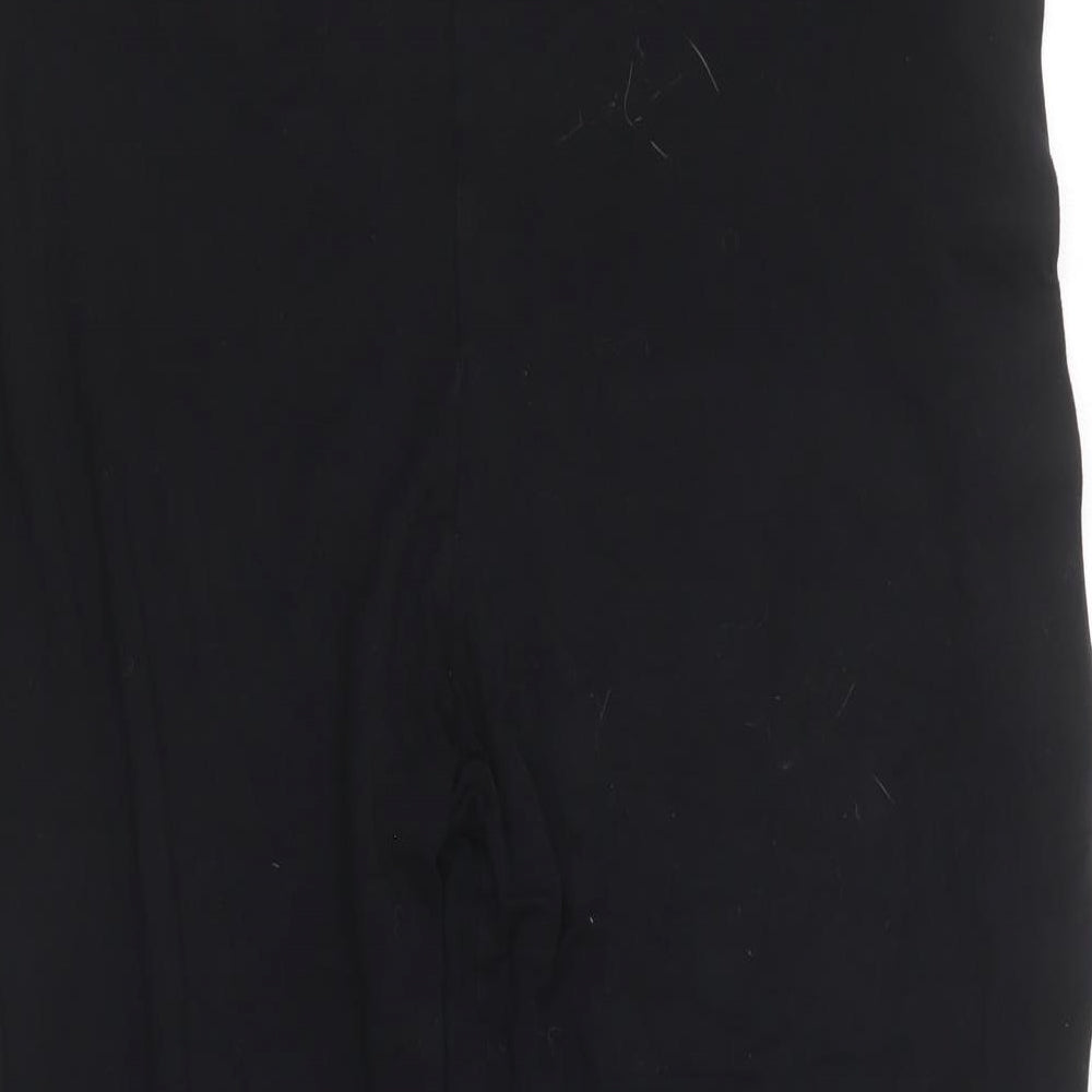 Simply Be Womens Black  Viscose Cropped Trousers Size 26 L20 in Regular