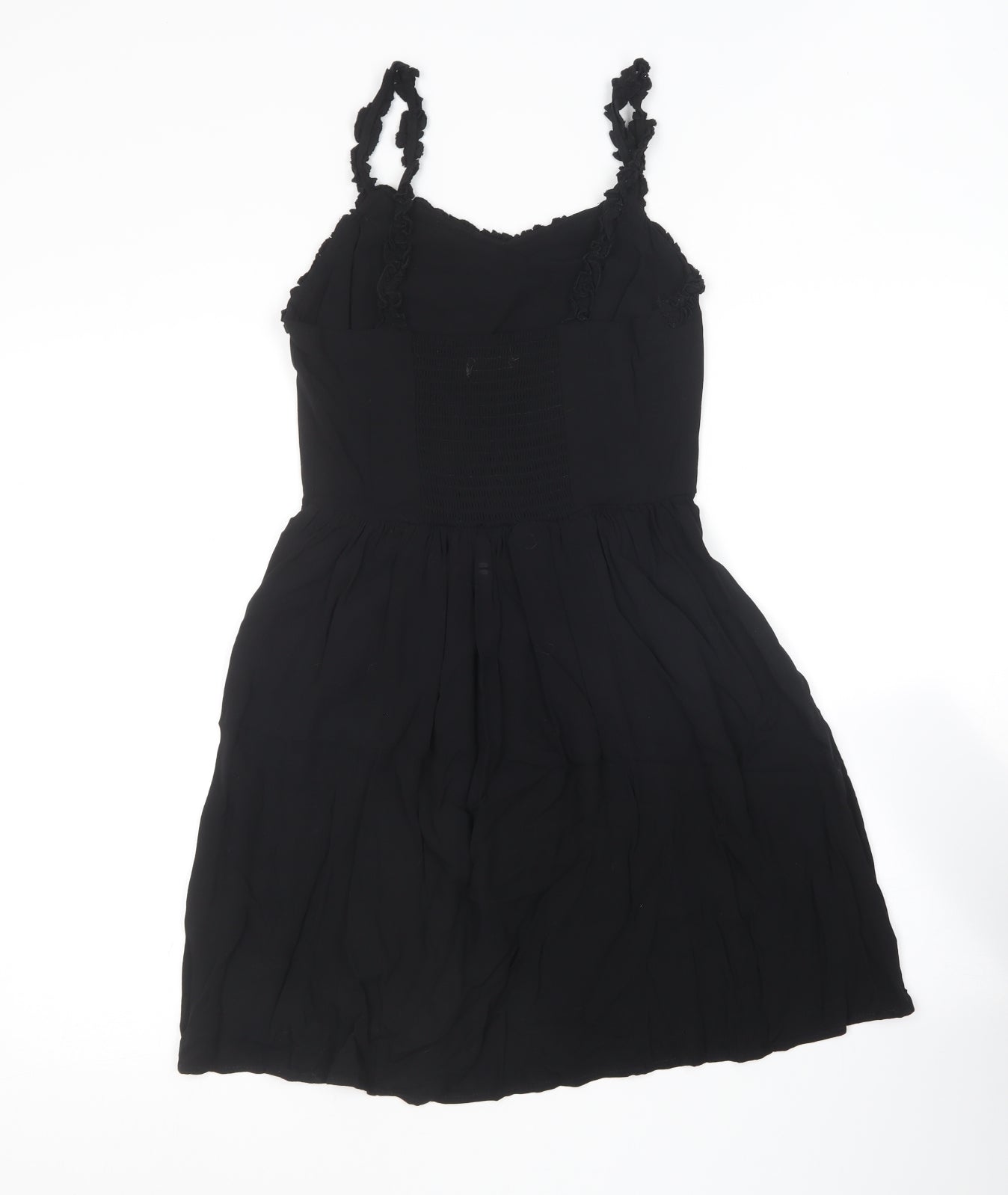 New Look Womens Black  Viscose Skater Dress  Size 8  Sweetheart