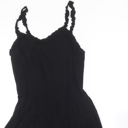 New Look Womens Black  Viscose Skater Dress  Size 8  Sweetheart